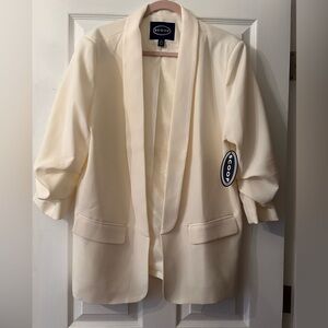 NWT Scoop ivory/ cream womens blazer perfect for bridal shower christening